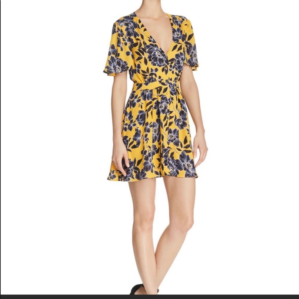 Blue and yellow floral dress- bought at Bloomingdale’s